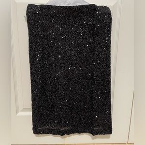 Black sequin pencil skirt size Medium